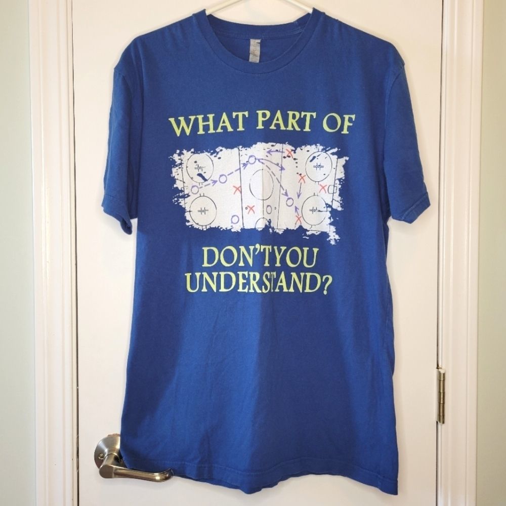 Next Level Apparel Mens Large Hockey Graphic Tee